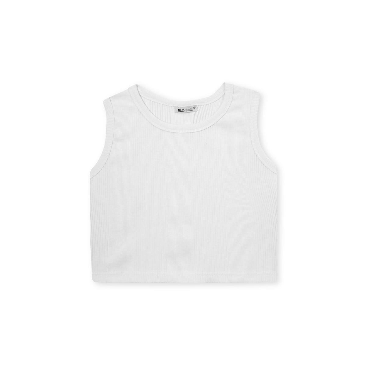 Off White Ribbed Tank Top