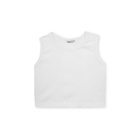 Off White Ribbed Tank Top