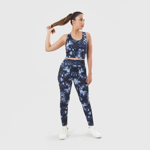 Ultra-Push cloud blue and white Sports Bra